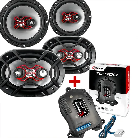 Kit 4 Alto Falantes Bravox 6 + 6x9 + Modulo Taramps Tl500 Kit Facil Tnt Full Som Automotivo Foto 1