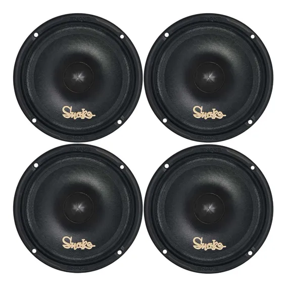 Kit 4 Alto Falantes Snake Pro 6 Pol 4 Ohms Esv 260w Rms Cada Cor Preto Foto 1