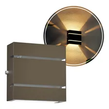 Kit 4 Arandela 2 Fachos 2 Frisos Uso Externo Garagem MF103 Estrutura Marrom 110v/220v Foto mini 1