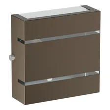 Kit 4 Arandela 2 Fachos 2 Frisos Uso Externo Garagem MF103 Estrutura Marrom 110v/220v Foto mini 4