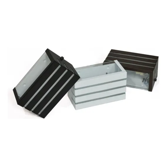Kit 4 Arandelas Frisada 2 Fachos Uso Externo Interno Cor Preto Foto 1