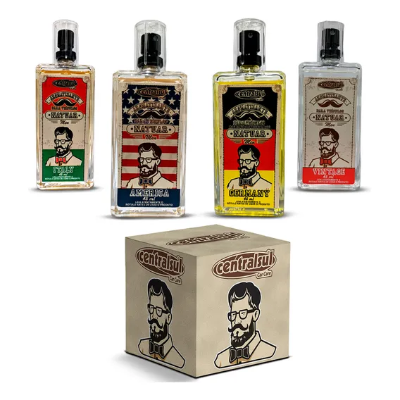 Kit 4 Aromatizante Perfume Odorizante Automotivo Natuar 45ml Foto 1