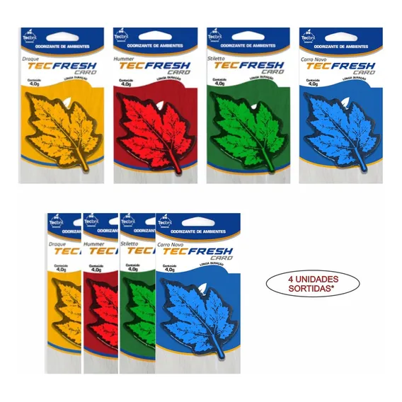 Kit 4 Aromatizante Tec Fresh Odorizante Ambiente 4g Tecbril Foto 1