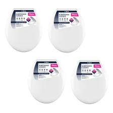 Kit 4 Assento Sanitário Atlas Primafer Almofadado Fofinho Tampa Vaso Oval Branco Foto mini 1