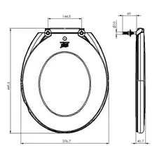 Kit 4 Assento Sanitário Atlas Primafer Almofadado Fofinho Tampa Vaso Oval Branco Foto mini 3