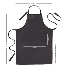 Kit 4 Aventais Oxford Personalizado *bordado Churrasco Bar Cor Preto Desenho Do Tecido Liso Foto mini 4