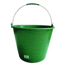 Kit 4 Balde Plástico Azul S/ Pegador 12l + 4 Balde Verde Foto mini 2