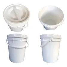 Kit 4 Baldes Plásticos 12l C/ Tampa E Lacre - Branco Foto mini  2