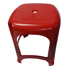 Kit 4 Banqueta Plástica Reforçada Cap. 120kg Vermelha Cor Sem-informacao Foto mini  2