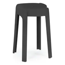 Kit 4 Banquetas Multiuso Baixa Empilhável Nordica - Preto Foto mini  2