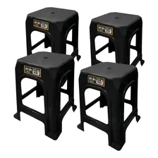 Kit 4 Banquinho Plástico Multiuso Banqueta Suporta Até 182kg Foto mini 1