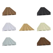 Kit 4 Barras Painel Ripado Pvc 3d Relevo Barra 2,70x0,25 Cor Ipê Foto  mini 1