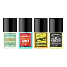 Kit 4 Bases Fortalecimento Unhas Com Formol - Top Beauty Foto mini 1