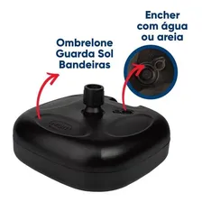 Kit 4 Bases Para Guarda Sol Ou Ombrelone Preta Mor Foto mini 3