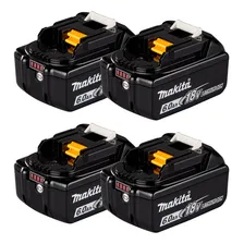 Kit 4 Bateria 18v Litio Li-ion Makita Bl1860 6ah Foto  mini 1