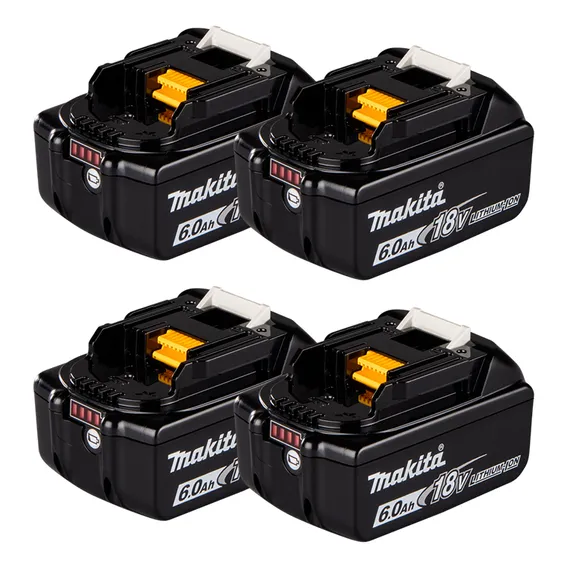 Kit 4 Bateria 18v Litio Li-ion Makita Bl1860 6ah Foto 1