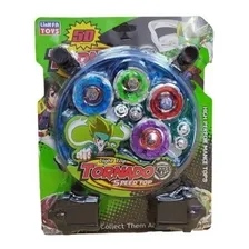 Kit 4 Beyblade Metal Fusion Led Tornado C/arena 2 Lançador Foto mini 2