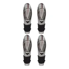 Kit 4 Bicos Dosador Tampa Vinho Inox - Class Home Foto  mini 1