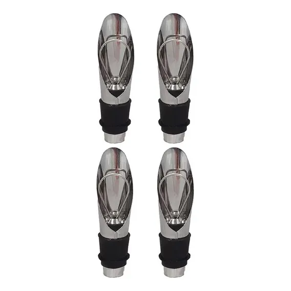 Kit 4 Bicos Dosador Tampa Vinho Inox - Class Home Foto 1