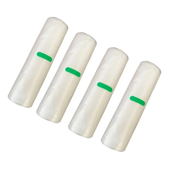 Kit 4 Bobinas Gofrada Para Seladora À Vácuo Rolos 28cm/5m Cor Transparente Foto 1