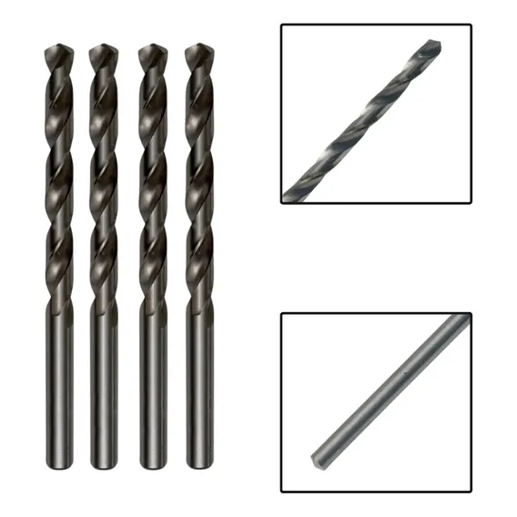 Kit 4 Brocas Paralela De Aço Rápido Hss 5,0mm Foto 1
