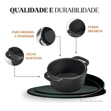 Kit 4 Caçarolas Miniatura 100ml Ferro Fundido Panela Mineira Foto mini 4