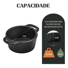 Kit 4 Caçarolas Miniatura 100ml Ferro Fundido Panela Mineira Foto mini  3