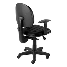 Kit 4 Cadeiras Back System Ergonômica Nr17 Empresa Preto Material Do Estofamento Couro Sintético Foto mini  3