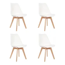Kit 4 Cadeiras Eames Tulipa Branca Foto  mini 1