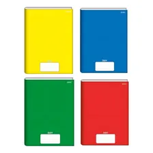 Kit 4 Cadernos Brochura Grande Capa Dura 96 Folhas Coloridos Foto mini 1