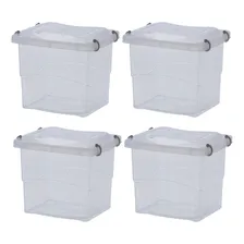 Kit 4 Caixa Organizadora Pratic Box 3 Litros Com Travas Foto mini 1