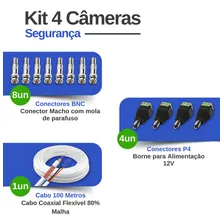 Kit 4 Câmeras Full Color Tudo Forte Dvr 4 Canais Com Hd 500gb Instalado Foto mini  3