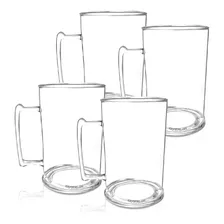 Kit 4 Canecas Chopp 450 Transparente AcrÃlico Foto mini 2