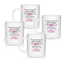 Kit 4 Canecas Convite Personalizada Convite Especial Daminha Foto mini 1