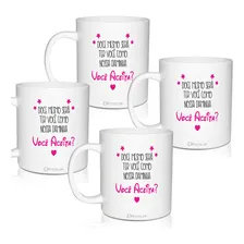 Kit 4 Canecas Convite Personalizadas Daminhas Foto  mini 1
