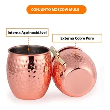 Kit 4 Canecas Moscow Mule + 4 Canudos + Dosador Cobre Foto mini 3