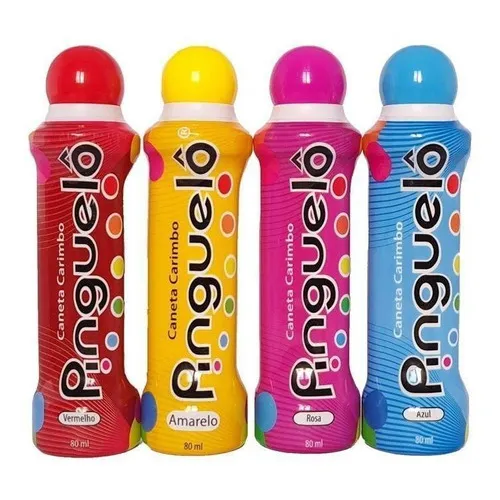 Kit 4 Caneta Carimbo Pinguelô De 80ml Marcador De Bingo Foto 1