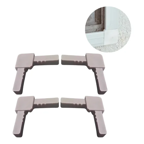 Kit 4 Cantoneira Nylon Perfil A058 AlumÃnio Tela Mosquiteira Cor Branco Foto 1