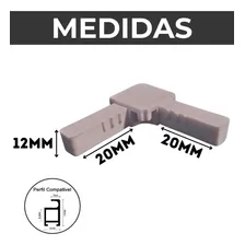 Kit 4 Cantoneira Nylon Perfil A058 AlumÃnio Tela Mosquiteira Cor Branco Foto mini 2