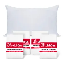 Kit 4 Capa Protetor Travesseiro Impermeavel Ziper 50x70 Foto mini 1