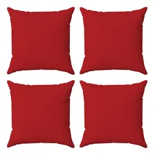 Kit 4 Capas Almofadas Decorativas Lisas 45x45 Cor Vermelho Foto  mini 1