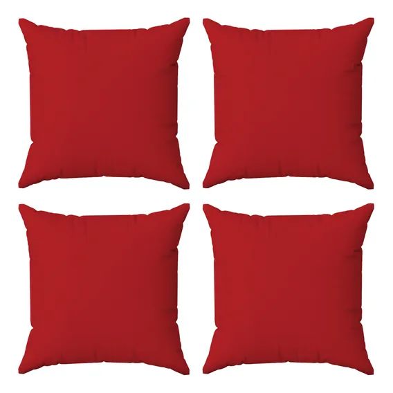 Kit 4 Capas Almofadas Decorativas Lisas 45x45 Cor Vermelho Foto 1