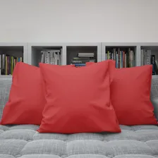 Kit 4 Capas Almofadas Decorativas Lisas 45x45 Cor Vermelho Foto mini  2