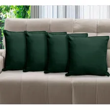 Kit 4 Capas Para Almofada 40x40cm Zíper Veludo Verde Adonai Foto  mini 1