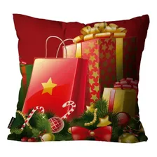 Kit 4 Capas Para Almofadas Mdecore Natal Presente Vermelha Foto mini 2