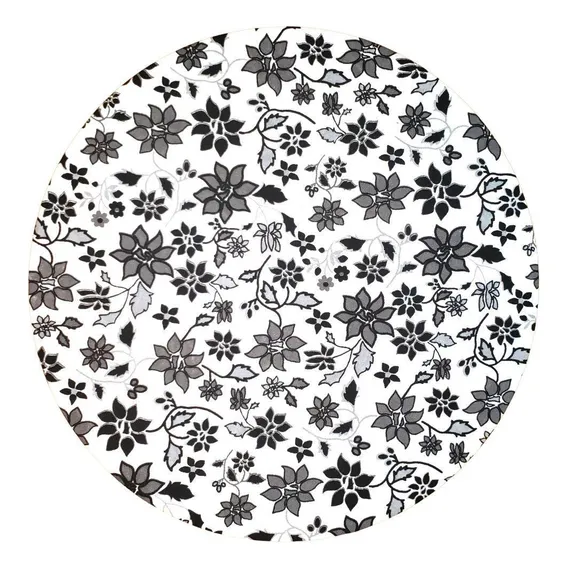 Kit 4 Capas Para Sousplat Floral Black 35cmx35cm Foto 1