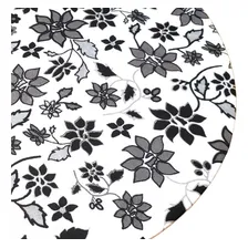 Kit 4 Capas Para Sousplat Floral Black 35cmx35cm Foto mini  3