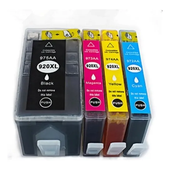 Kit 4 Cartucho 920xl Officejet Pro 6000 6500 Compatível Foto 1
