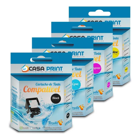 Kit 4 Cartuchos CompatÃvel Com Hp 950xl/951xl Cmyk 8100 8600 Foto 1