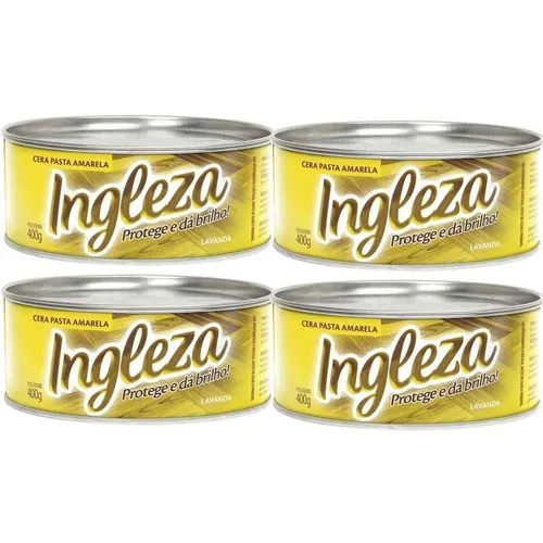 Kit 4 Cera Pasta Amarela 400g Pisos Cimentados M贸veis Portas Foto 1